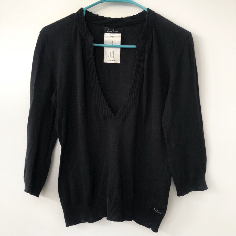 Black 3/4 Sleeve Shirt for Women in size Small